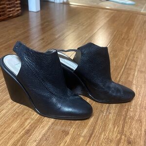 See By Chloe Black Leather Wedge booties size 36.5 worn once